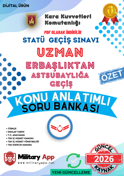kara kuvvetleri uzman erbaşlıktan astsubaylığa geçiş sınavı