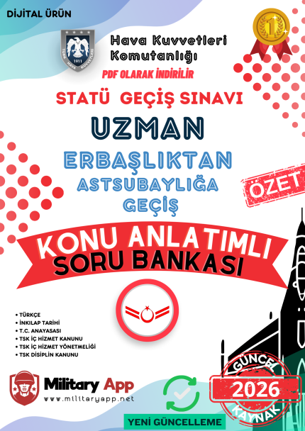 hava kuvvetleri uzman erbaşlıktan astsubaylığa geçiş sınavı