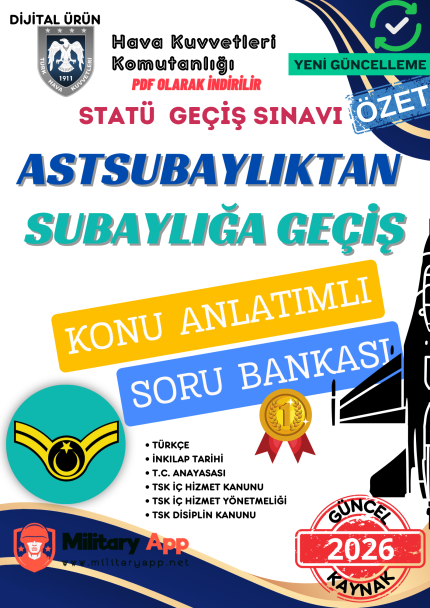 hava kuvvetleri astsubaylıktan subaylığa geçiş sınavı
