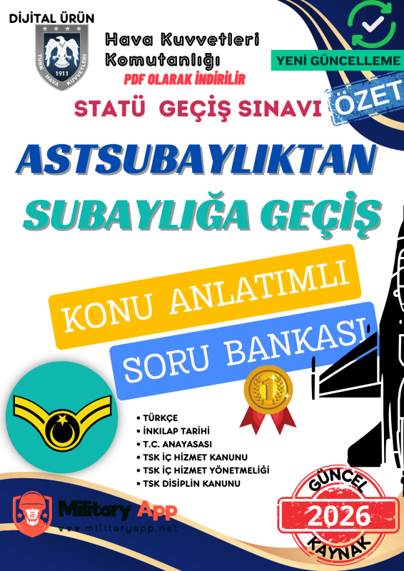 hava kuvvetleri astsubaylıktan subaylığa geçiş sınavı