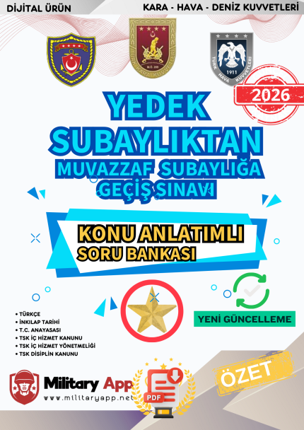 yedek subaylıktan muvazzaf subaylığa geçiş sınavı