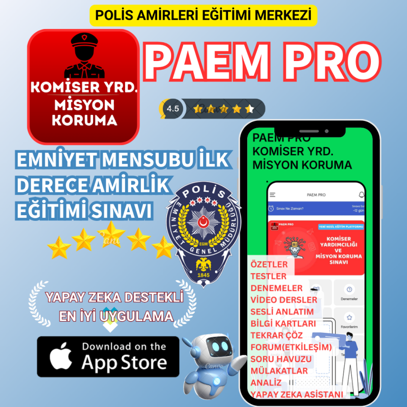 PAEM pro komiser yardımcılığı sınavı